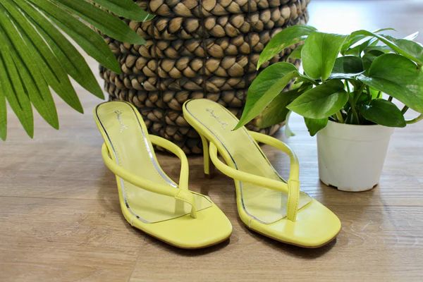 Yellow Isley Heeled Sandal | Therapie Boutique