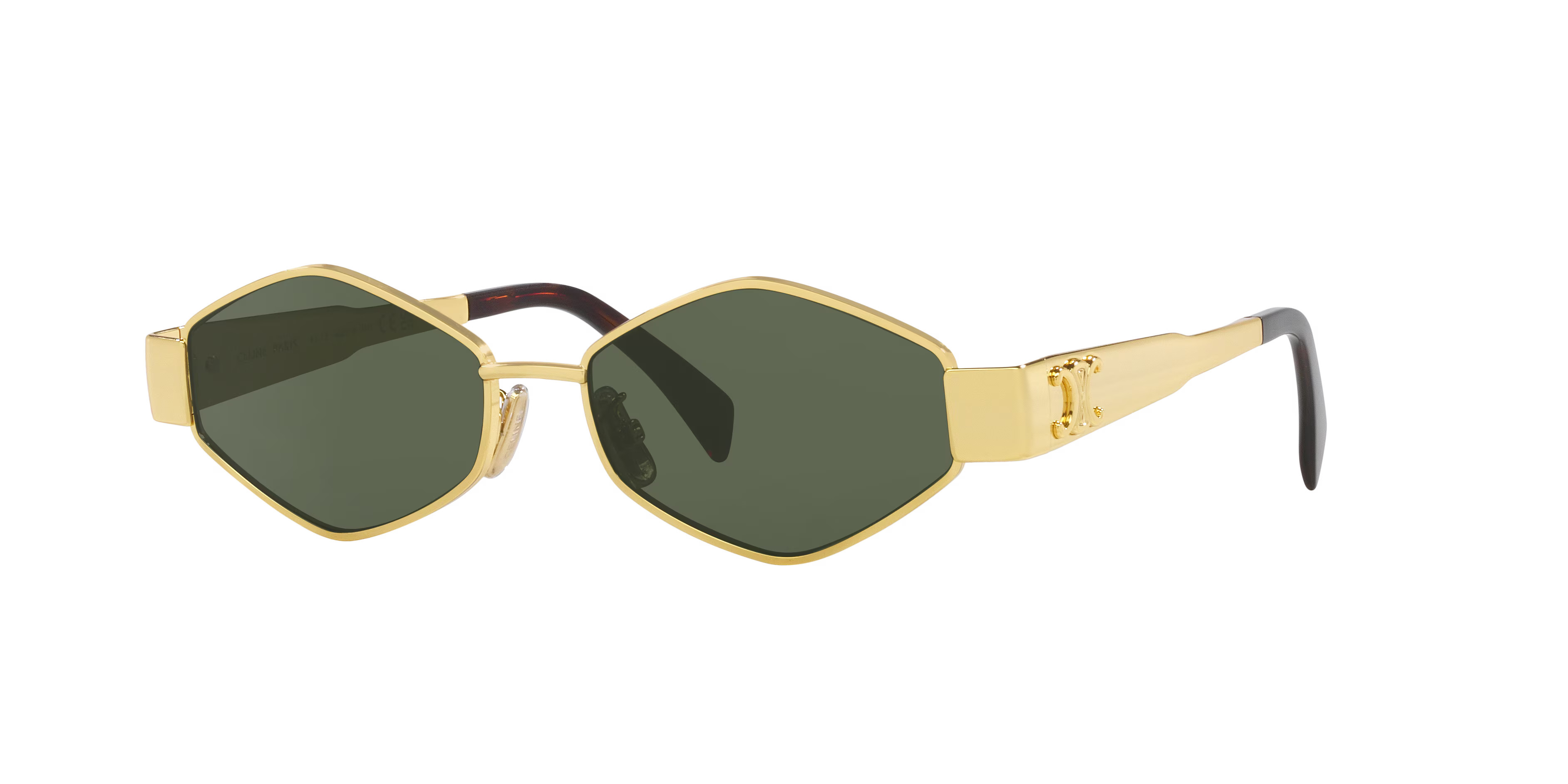 Celine Frau Sunglass Metaltriomphe - Rahmenfarbe: Gold, Linsenfarbe: Grün | Sunglass Hut EU