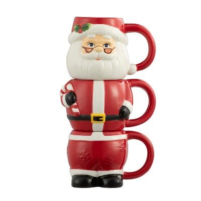 Mr. Christmas Ceramic Stacking Christmas Mugs | Target