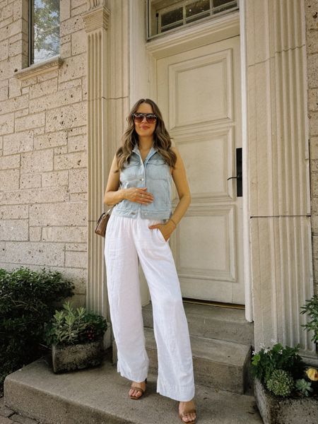 OOTD living in linen pants these days! They are so great for a growing bump and warmer weather. Shoes are old but linked a similar pair for under $40!! 
Codes for jewelry:
RW Fine: ALOPROFILE
Miranda Frye: ALOPROFILE


#LTKBump #LTKSeasonal
