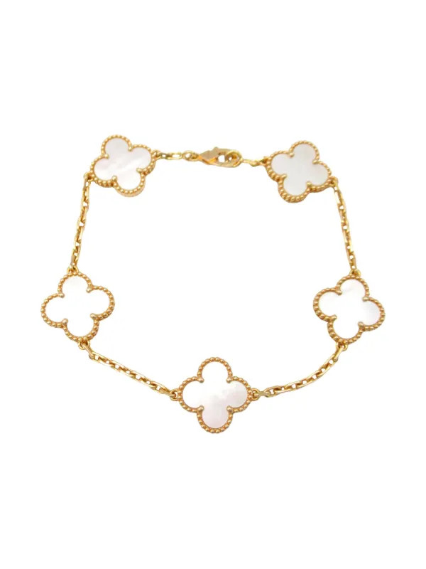 Van Cleef & Arpels 2010s 18K Rose Gold semi-custom Alhambra Bless 5 Motifs Bracelet | Pink | FARF... | Farfetch Global