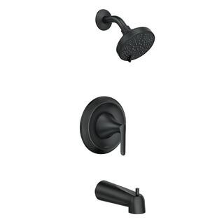 MOEN Findlay Single-Handle 6-Spray Tub and Shower Faucet in Matte Black (Valve Included) 82518BL ... | The Home Depot