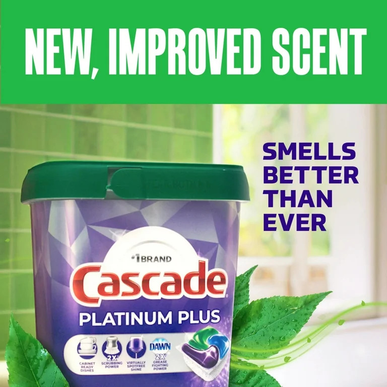 Cascade Platinum Plus Dishwasher Pods, Dishwasher Detergent Soap Tabs, Fresh, 47 Count | Walmart (US)