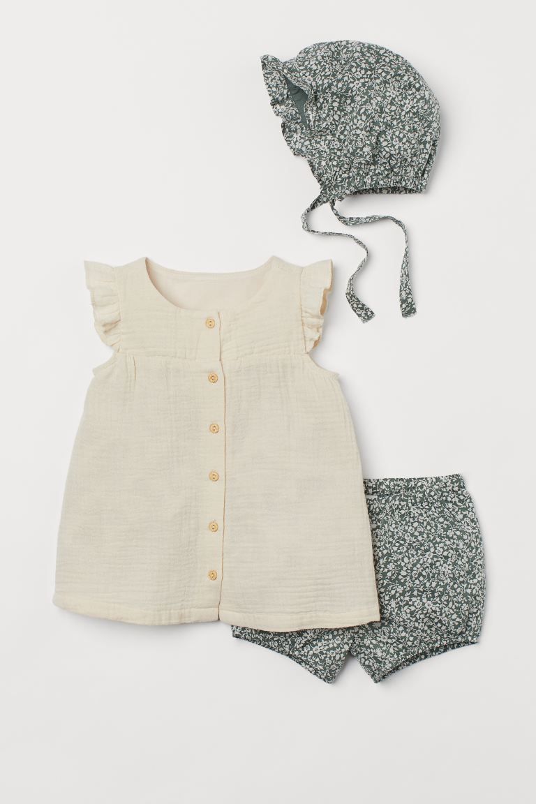 3-piece Cotton Set | H&M (US)