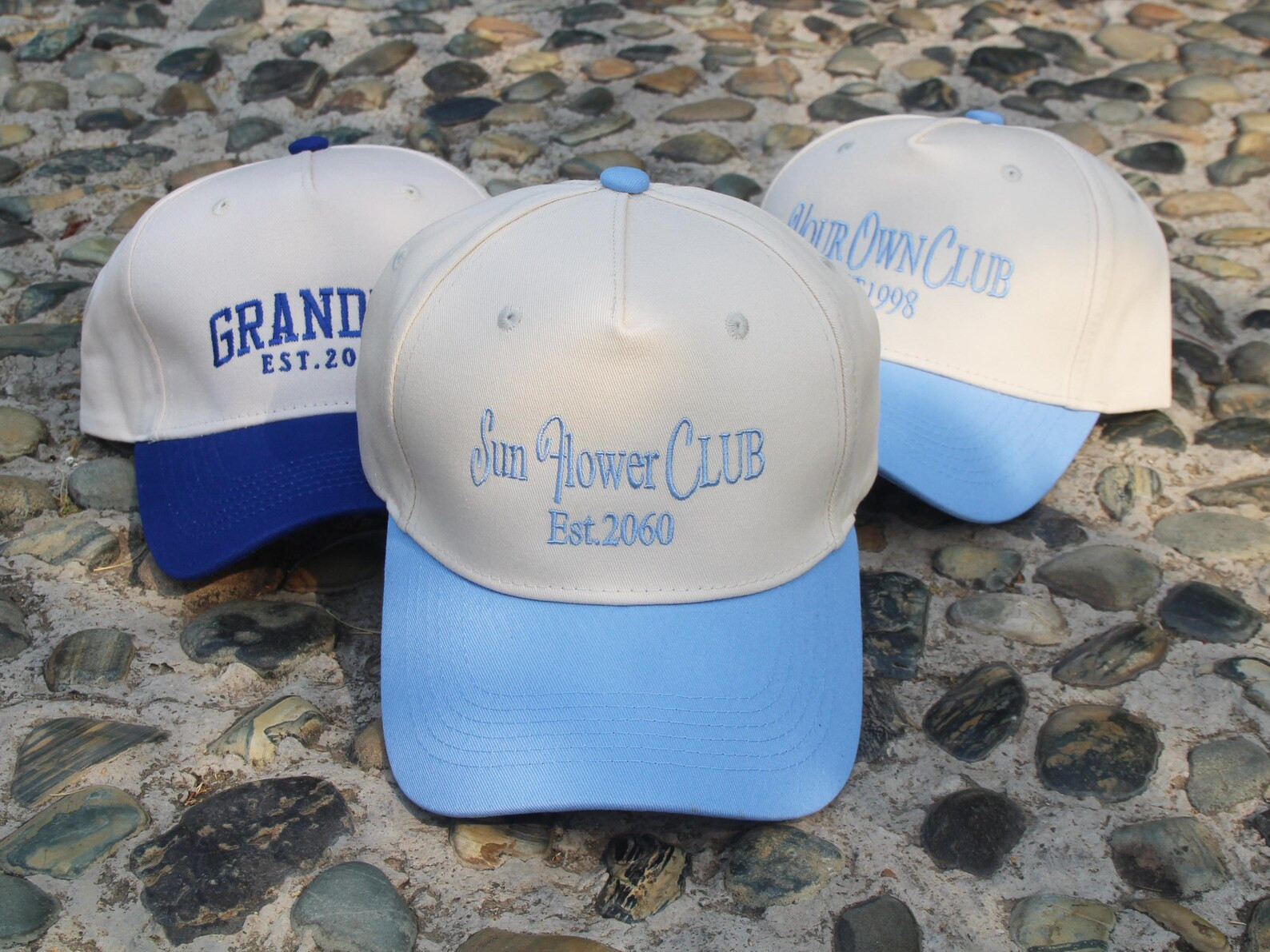 Personalized Date Matching Vintage Baseball Trucker Hat, Custom Two-tone Embroidered Cap, Gift fo... | Etsy (US)