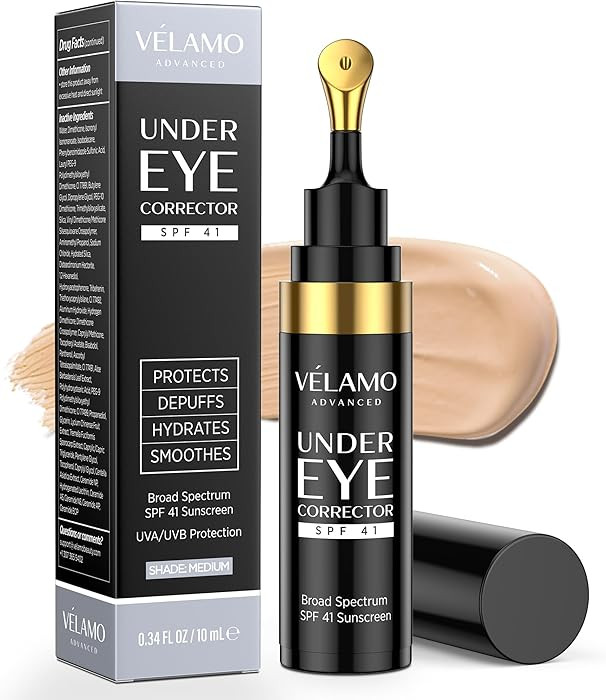 VELAMO ADVANCED Luminous Eye Corrector SPF 41: Under Eye Color Corrector for Dark Circles, Fine L... | Amazon (US)