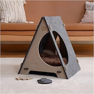 Meowag Whisker's Wonderland Exclusive Cat Villa - Felt Panel Indoor Cat House and Bed with Soft C... | Amazon (US)