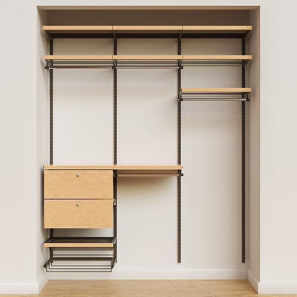 Elfa Décor 6' Reach-In Drawer Front Closet | The Container Store