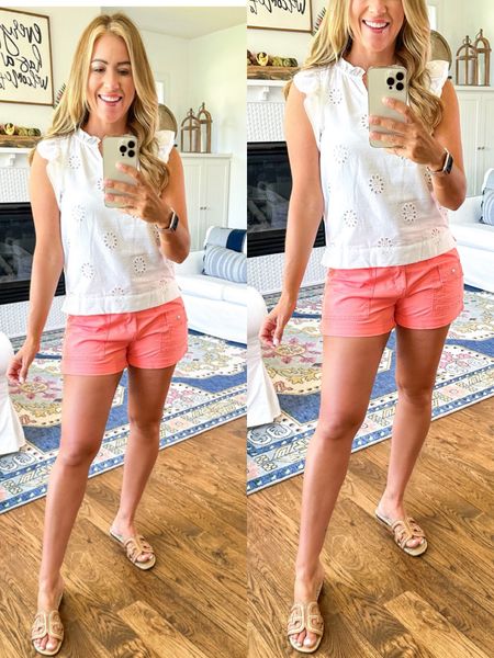 This look is under $30 and is 💗💗💗 The colors in this look just make me happy! I cannot get enough of these $17 shorts, I now have them in 3 colors and cannot recommend them more. This eyelet top is also adorable amd fits so well!

New arrivals for summer
Summer fashion
Summer style
Women’s summer fashion
Women’s affordable fashion
Affordable fashion
Women’s outfit ideas
Outfit ideas for summer
Summer clothing
Summer new arrivals
Summer wedges
Summer footwear
Women’s wedges
Summer sandals
Summer dresses
Summer sundress
Amazon fashion
Summer Blouses
Summer sneakers
Women’s athletic shoes
Women’s running shoes
Women’s sneakers

#LTKSaleAlert #LTKSeasonal #LTKStyleTip