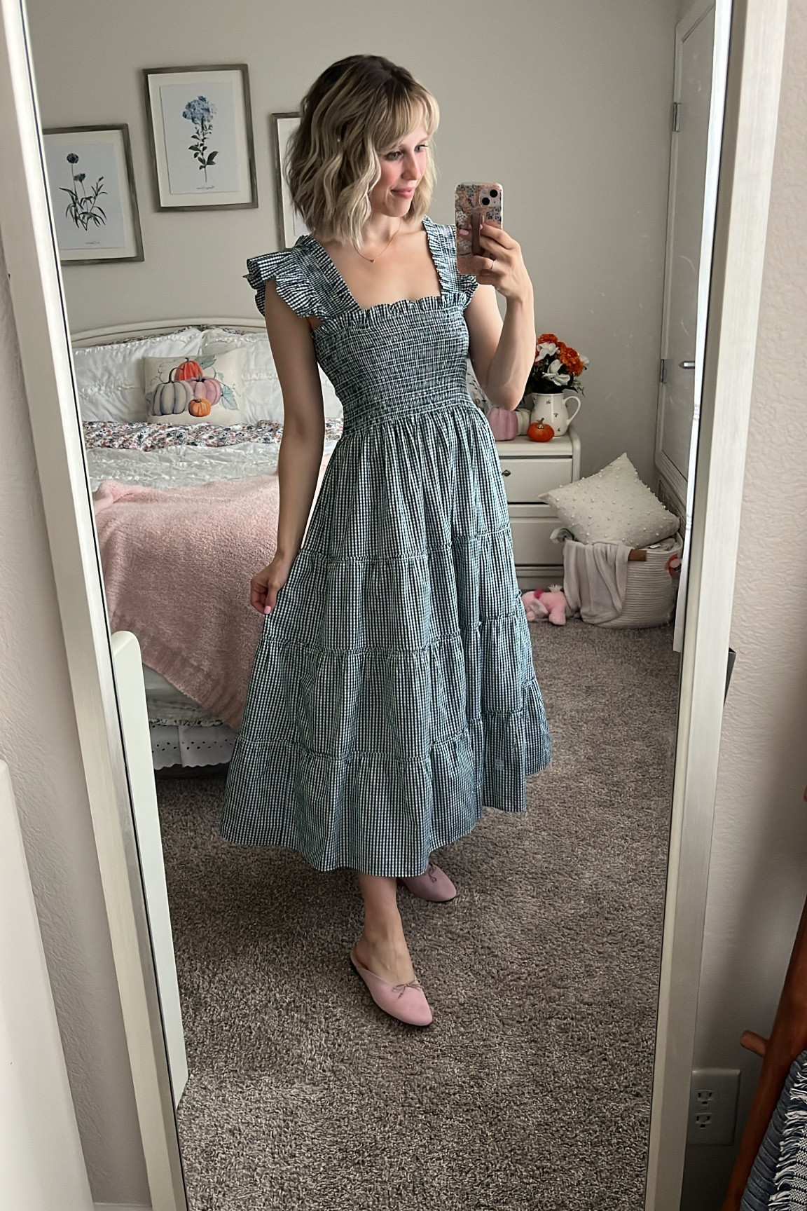 Ootd inspo, fall ootd, early fall outfit, fall dress, ballet flats outfit

#LTKshoecrush #LTKsalealert #LTKSeasonal