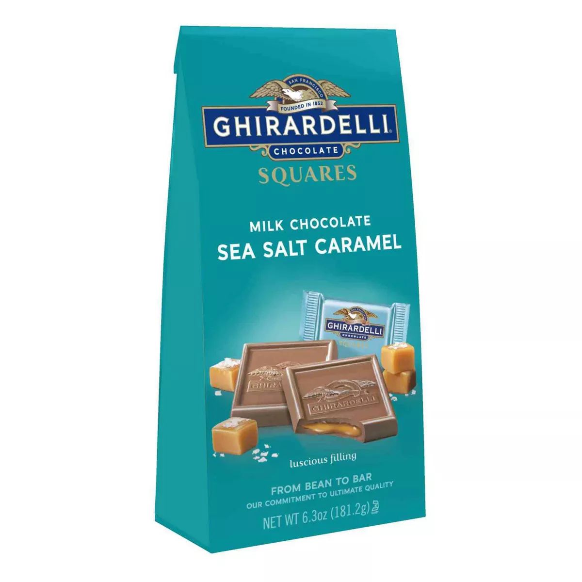 Ghirardelli Candy Milk Chocolate Sea Salt Caramel Squares - 6.3oz | Target