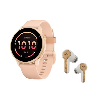 Garmin vivoactive 6 GPS Smartwatch (Metallic Pink Dawn) with Wireless Earbuds | Target