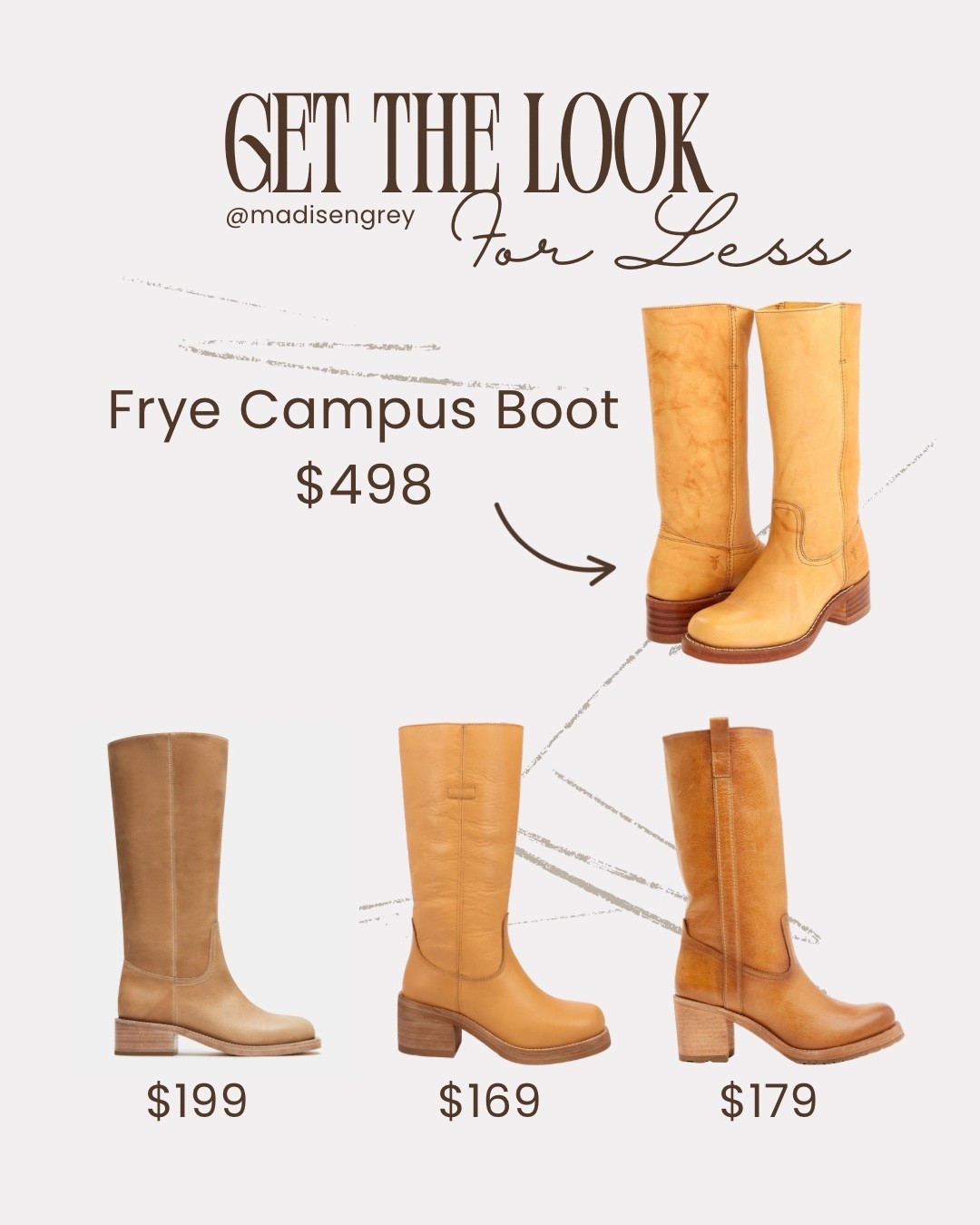 Get the look for less: the Frye Campus Boot retails for $498 but I found options for all less than half that cost! 

#LTKShoeCrush #LTKStyleTip