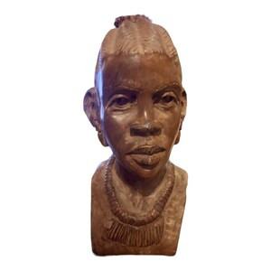 African Bust 8.3, Wooden Bust, Bust of a Women, African Women Bust, African Artifact Wooden Decor... | Etsy (US)
