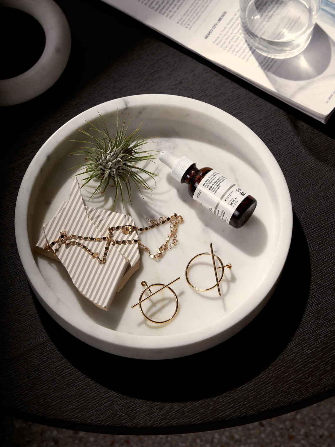 Rundes Deko-Tablett Venice aus Marmor | Westwing EU