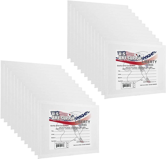 US Art Supply 9 X 12 inch Professional Artist Quality Acid Free Canvas Panel Boards for Painting ... | Amazon (US)