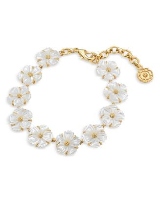 Mermaid Garden Mother Of Pearl Flower Flex Bracelet in 18K Gold Plated | Bloomingdale's (US)