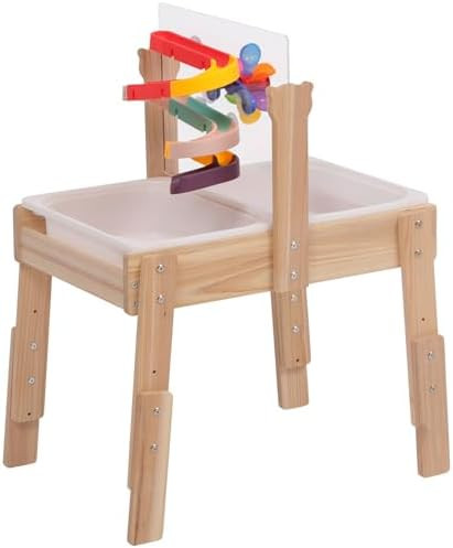 PHOKID Wooden Sensory Play Activity Table,Sand and Water Table for Toddlers,2 Sensory Bins, Acryl... | Amazon (US)