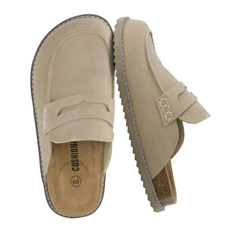 Cushionaire Zola Women’s Suede Clog – Genuine Suede Slip-On Penny Loafer with Memory Foam, Co... | Walmart (US)