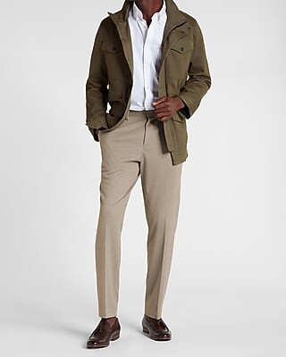 Classic Tan Houndstooth Luxe Comfort Soft Dress Pant | Express