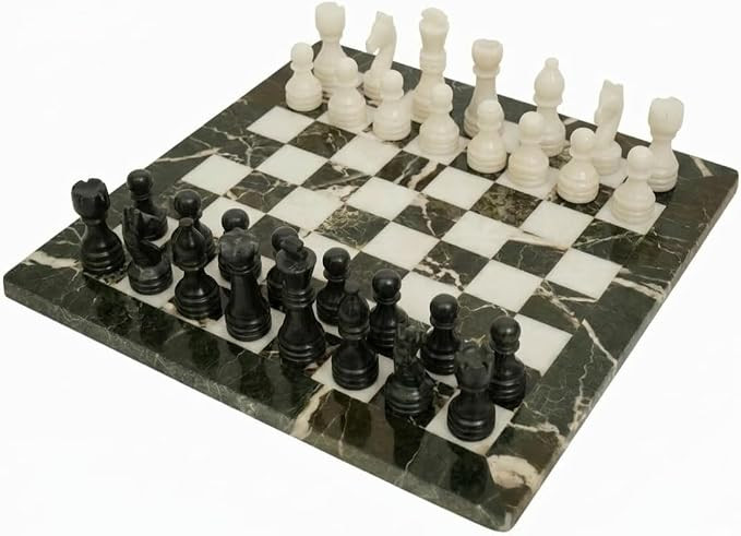 Marble Chess Set with Board and Storage Box - Handcrafted Stone Chess Board with Marble Chess Pie... | Amazon (US)