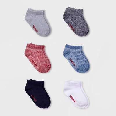 Hanes Toddler Boys' 6pk Low Cut Super Soft Socks | Target