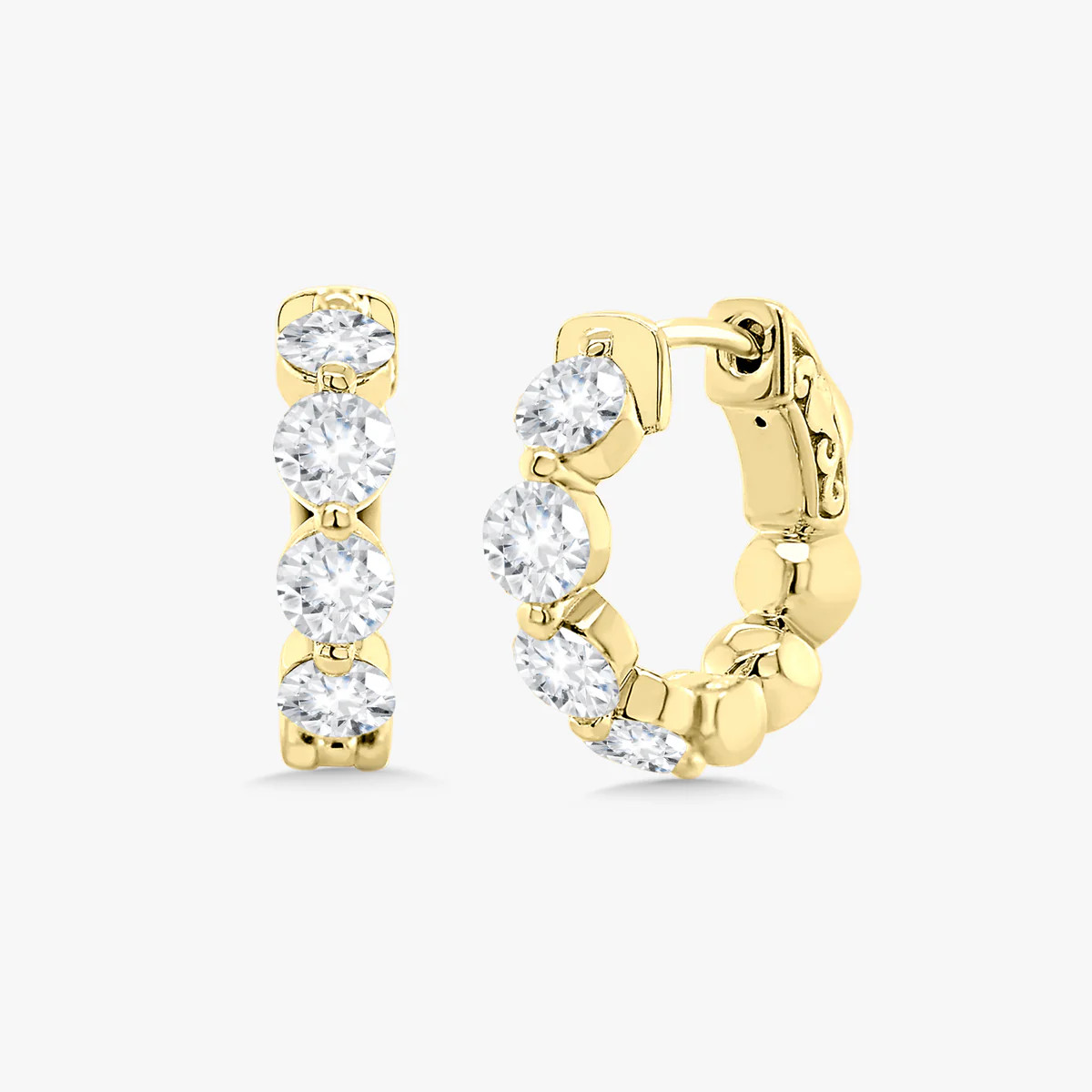 Mama's Charlie Cloud® Diamond Huggie Earrings 1.85 ctw | RW Fine Jewelry