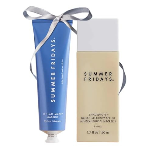 Summer Fridays ShadeDrops Broad Spectrum SPF 30 & Jet Lag Mask Gift Set - Multitasking Moisturizer & Face Mask & Antioxidant-Enriched Mineral Sunscreen (2 Count) | Amazon (US)