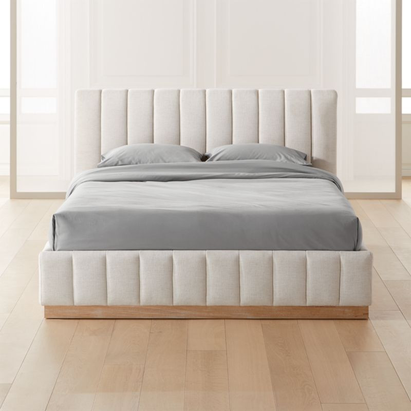 Forte Channeled White Queen Bed + Reviews | CB2 | CB2