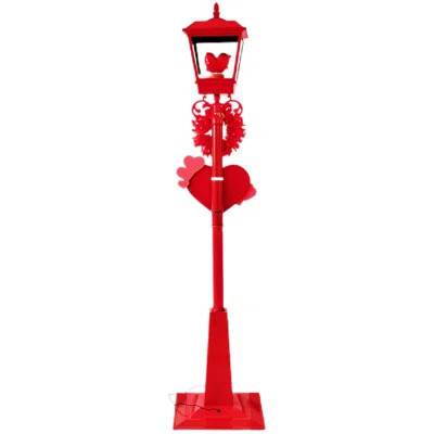 70-In. Musical Snowy Valentine's Day Street Lamp Lantern | Wayfair North America