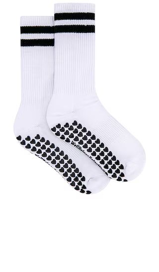 Striped Tube Grip Sock in White | Revolve Clothing (Global)