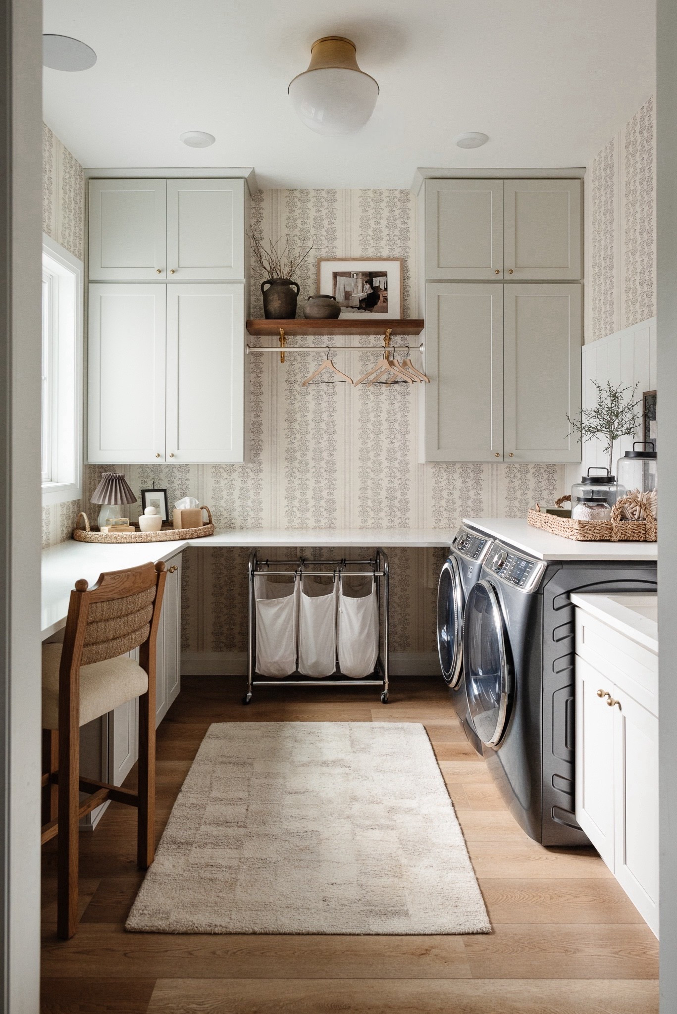 Laundry room details are all linked below! Let me know if I missed anything! 

Cabinet color: SW Roycroft Mist Grey 

Laundry room, laundry, room, decor, spring decor, counter, stool, laundry, hamper, laundry, sorter, wallpaper, McGee and Co, studio, McGee, Wayfair, rug, Amber Lewis,Loloi, topiary, tray, laundry, room, storage, organization

#LTKHome #LTKSaleAlert #LTKSeasonal
