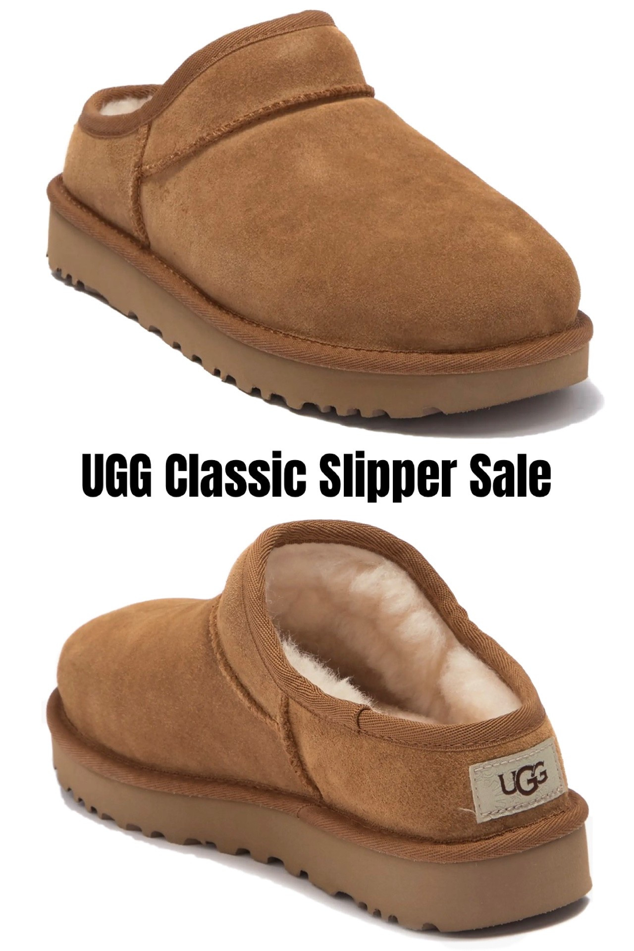 UGG Classic Slippers just went on flash sale at Nordstrom Rack! These continue to be an ongoing best seller year after year! They have the coziest UGGplush moisture-wicking lining, and a rugged sole for indoor or outdoor wear. Free Shipping also!