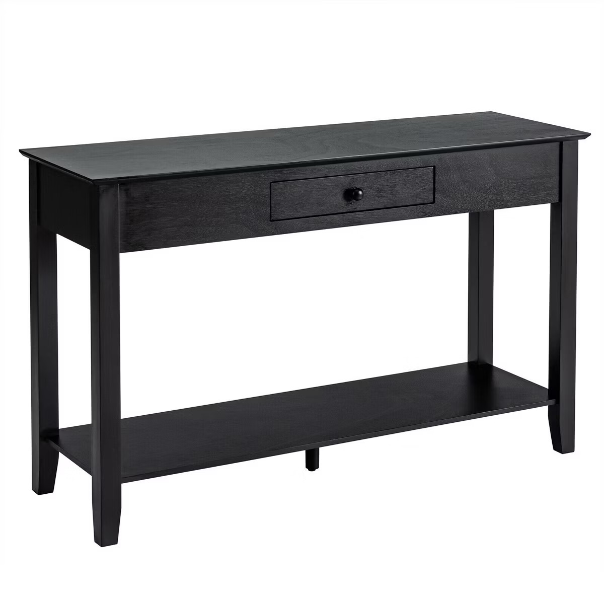 Costway Console Table with Drawer Shelf 2 Tier Sofa Side Accent Table Black | Target