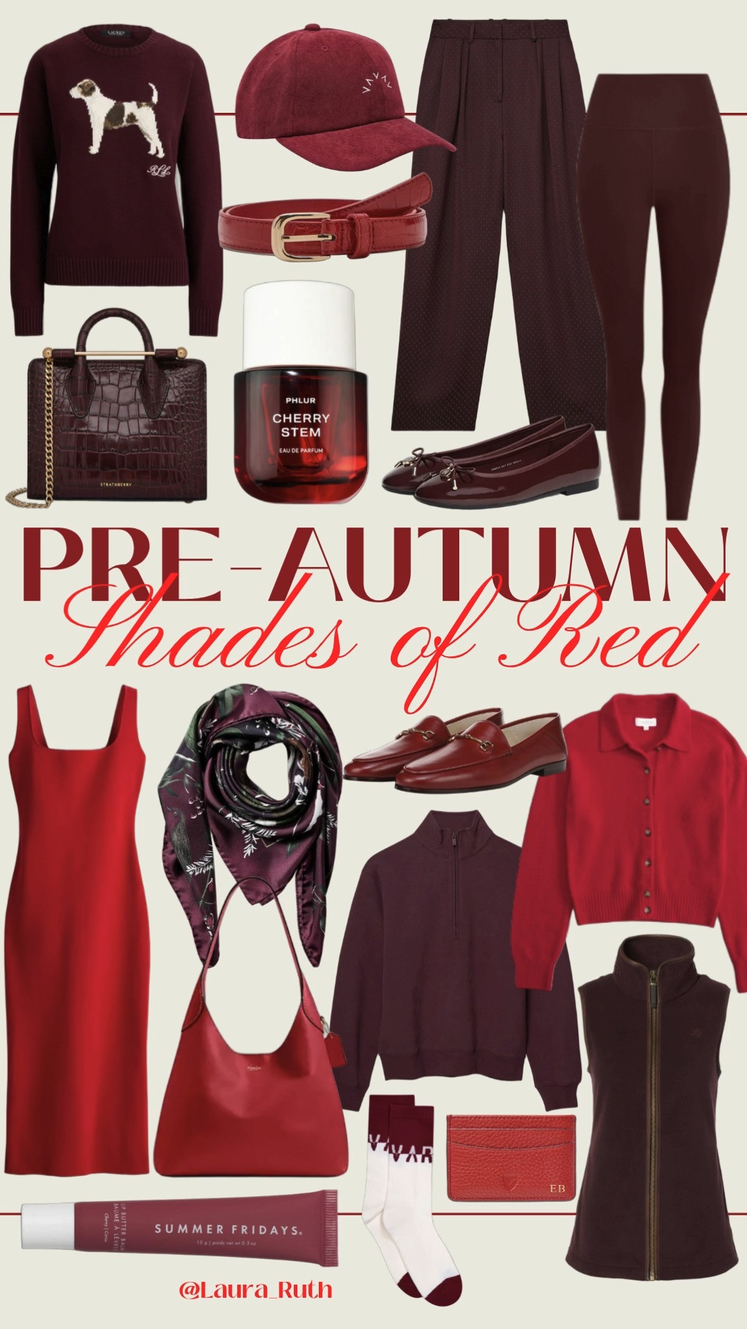 Pre-autumn shades of red 🍒🍷

From rich burgundy and merlot to cherry red and deep oxblood, these are the shades I’ll be carrying into autumn. Think cosy knits, tailored trousers, glossy ballet flats, structured bags and the perfect pop of red.
fall outfits women, date night outfits, business casual workwear 

 #LTKuk #LTKautumn #LTKworkwear