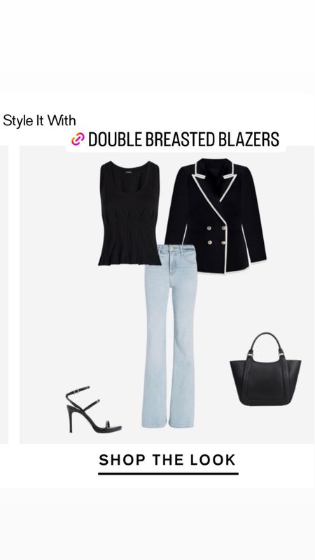 Fall blazer 
Casual chic 
Fall express 
Double breasted blazer 

#LTKHoliday #LTKworkwear #LTKfindsunder100