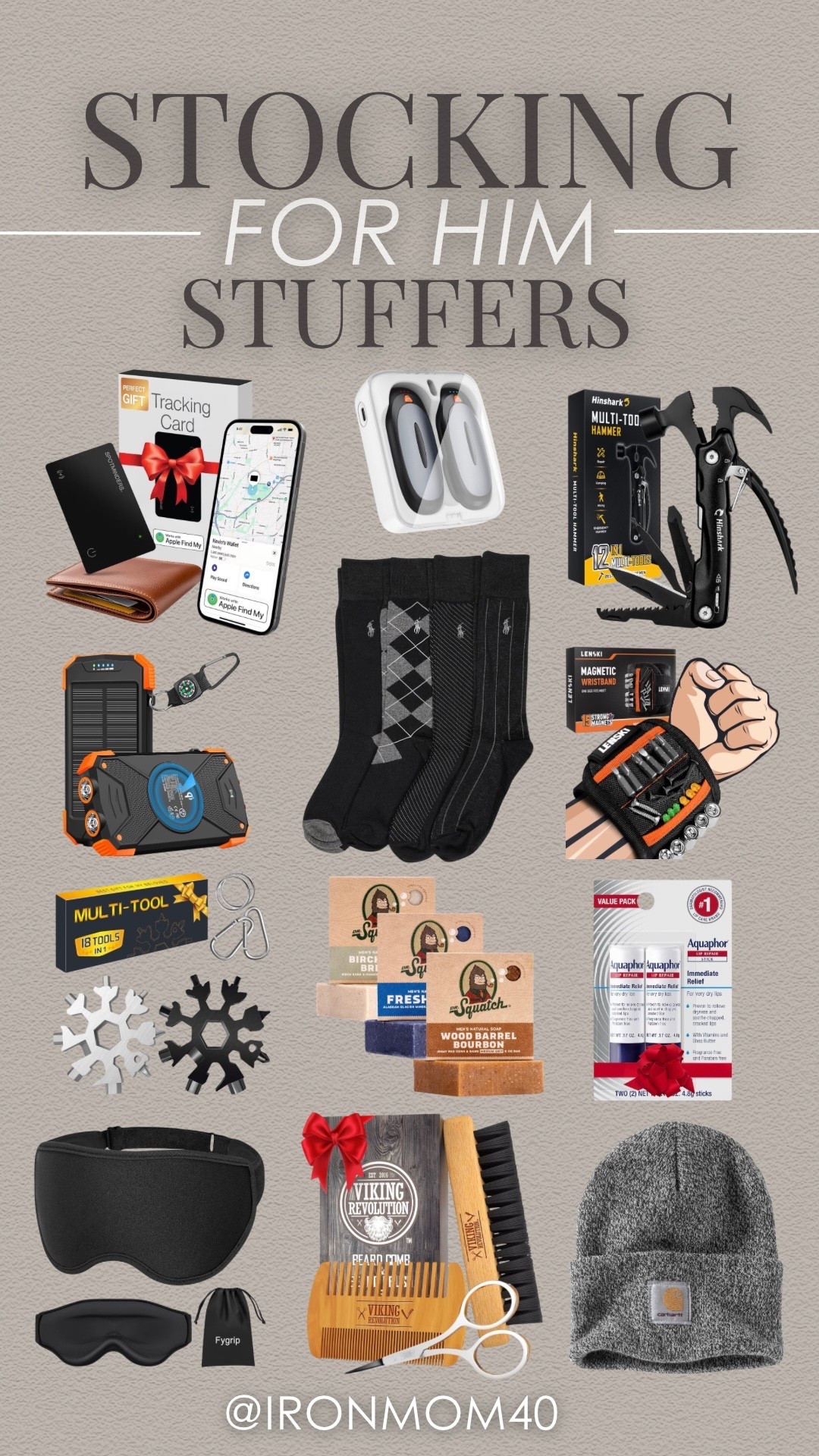 Gift ideas for him: Multi-tools, beard care, eye masks, and more. Check out these awesome stocking stuffers!

#LTKSeasonal #LTKHoliday #LTKGiftGuide