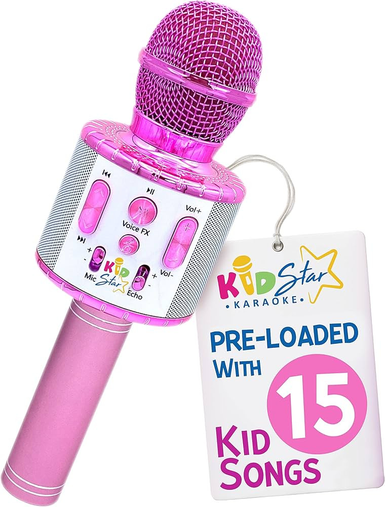 Move2Play, Kids Star Karaoke | Kids Microphone | Includes Bluetooth & 15 Pre-Loaded Nursery Rhyme... | Amazon (US)