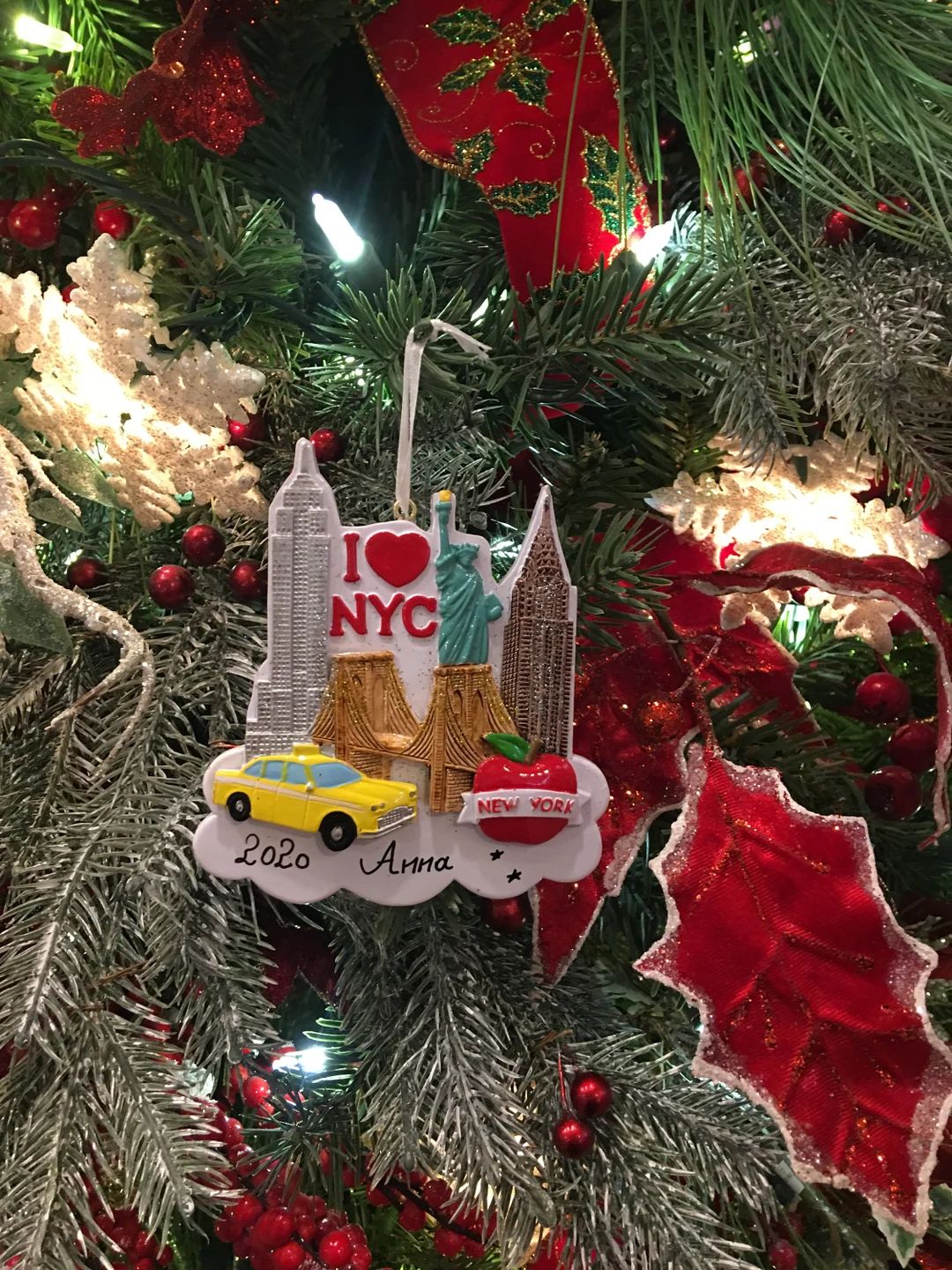 Nyc City Scape I Love Nyc Christmas Ornament | Etsy (US)