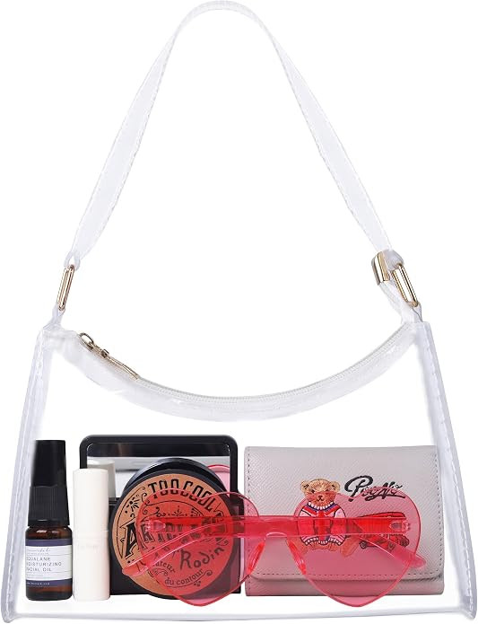 Clear Crossbody Bag Shoulder Handbag,Clear Purses for Women Cute Clutch Small Clear Purse Bag Sta... | Amazon (US)