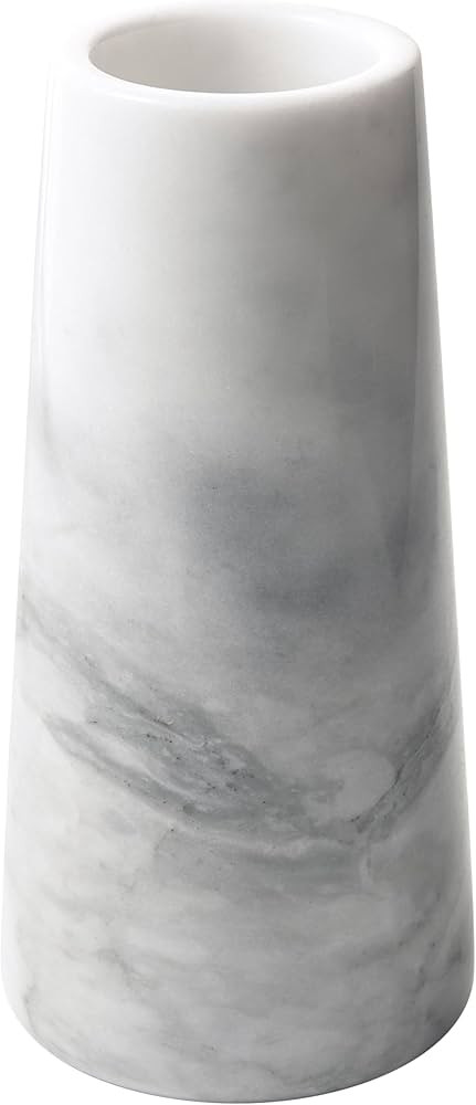 A Grade Natural Marble White Flower Vase, Finely Polished Stone, Decorative Modern Floral Vase, C... | Amazon (US)