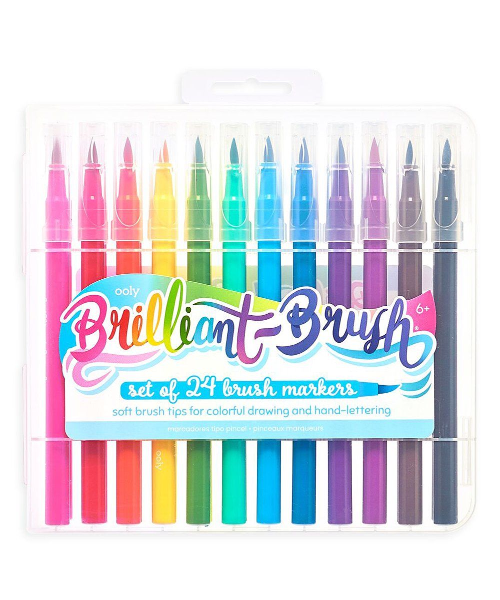 Brilliant Brush Markers - Set of 24 | Zulily