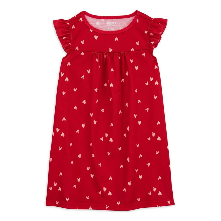 Carter's Child of Mine Toddler Girl Valentine's Pajama Gown, Sizes 2T-5T - Walmart.com | Walmart (US)