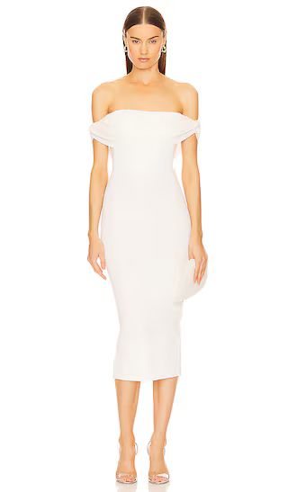 x REVOLVE Laurence Midi Dress in Ivory | White Midi Dress White Cocktail Dress White Outfit Ideas | Revolve Clothing (Global)