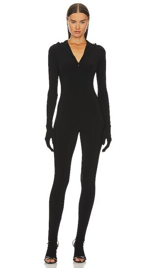 Turtle Skull Cap Catsuit With Footie & Gloves in Black | Revolve Clothing (Global)