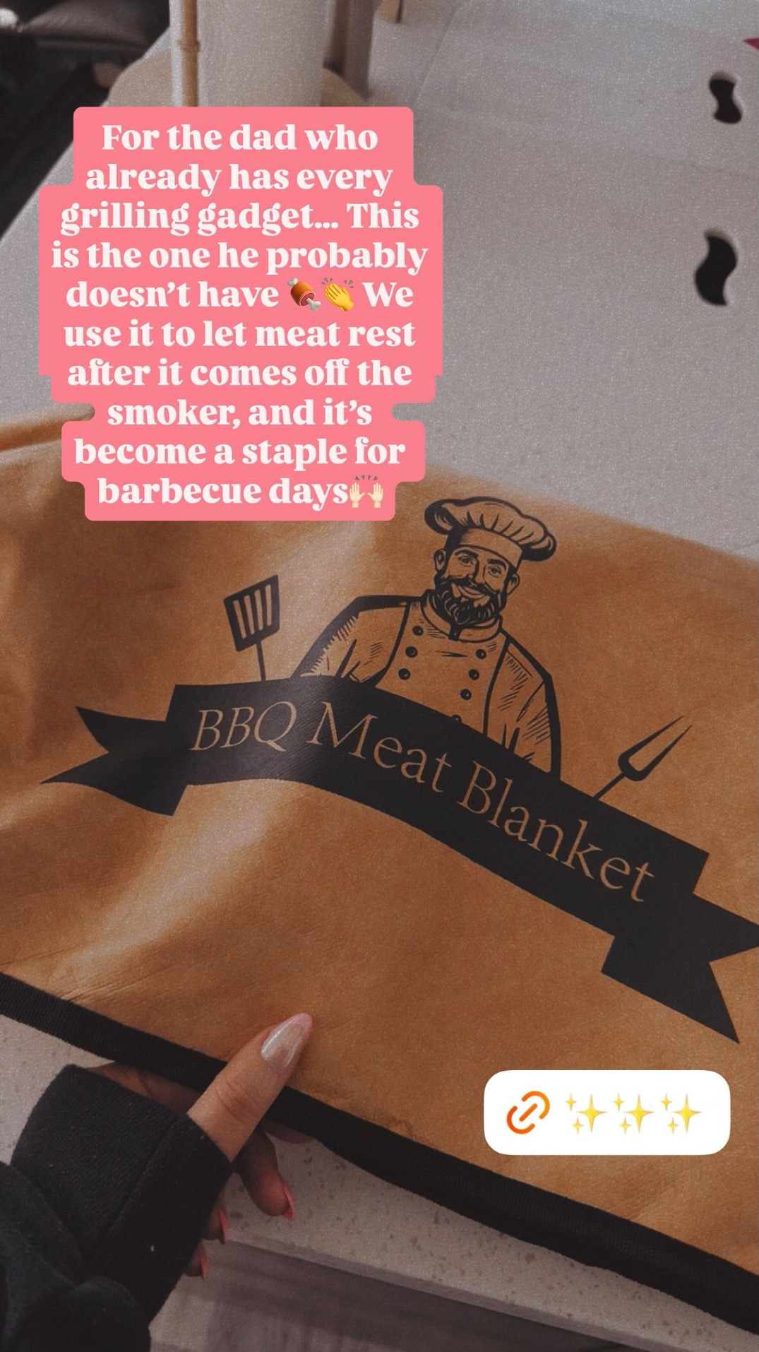 For the dad who already has every grilling gadget… This is the one he probably doesn’t have 🍖👏 We use it to let meat rest after it comes off the smoker, and it’s become a staple for barbecue days🙌🏻 🔥 BBQ Essential | Smoker Must-Have | Father’s Day Gift | Grill Master Approved | Meat Resting Blanket | Backyard BBQ | Brisket Lover | Pellet Grill Accessory | Outdoor Cooking | Cookout Season | BBQ Tools | Gift for Him 🍖

#LTKMens #LTKvlog #LTKSaleAlert
