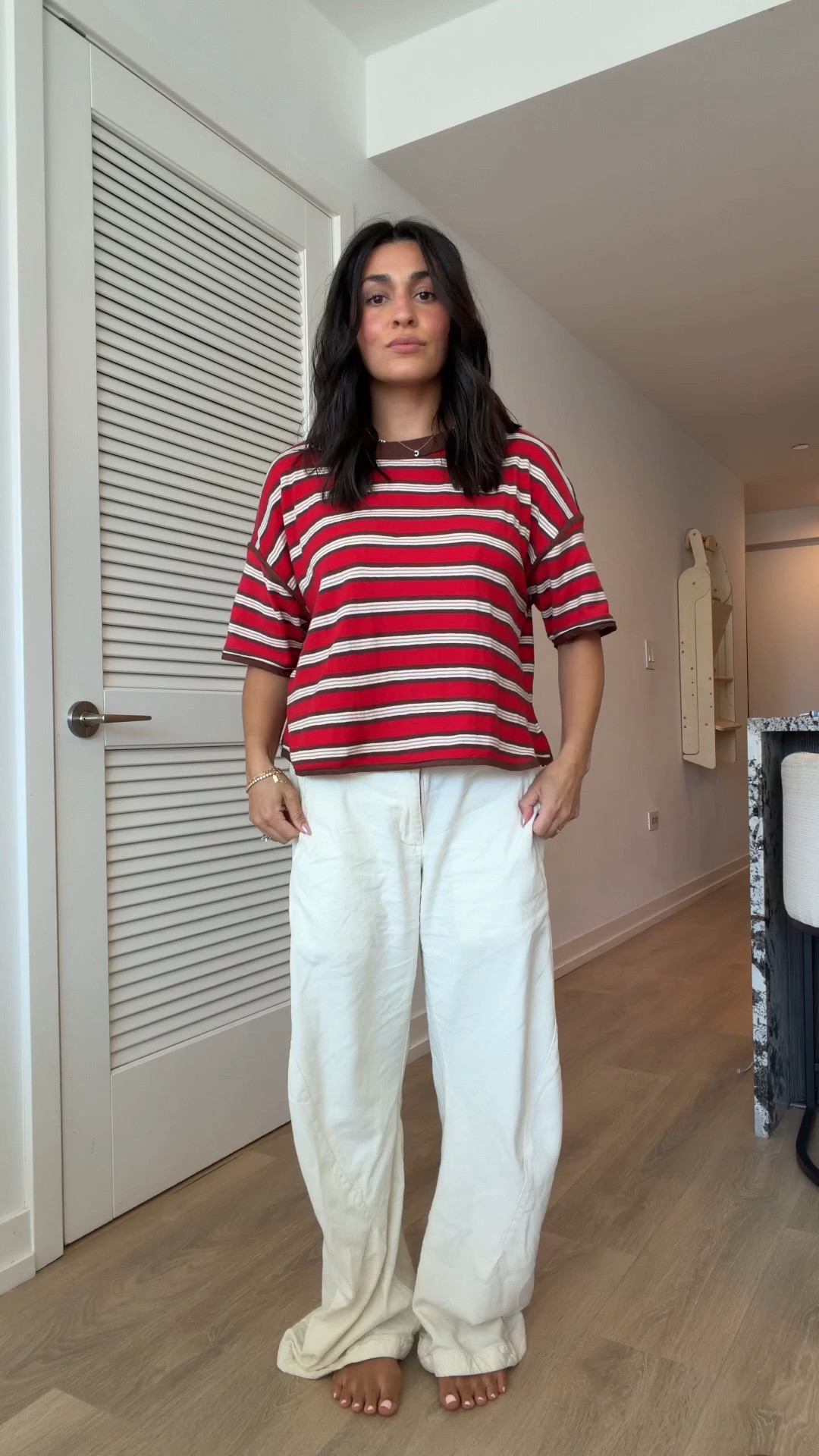 Styling vs wearing. Size XS in top, 4 in pants.

#LTKootd #LTKmomlife #LTKgrwm