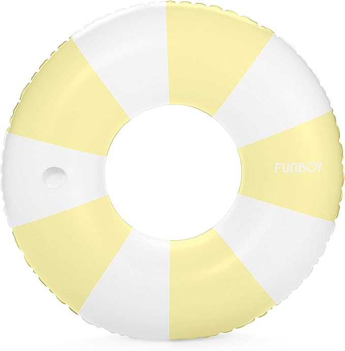 FUNBOY Giant Vintage Stripe Inflatable Tube Pool Float with Cup Holder 48" | Large Pool Float for... | Amazon (US)