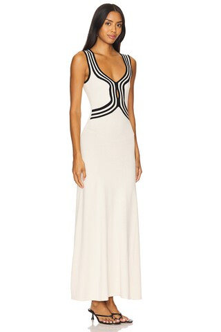 SOVERE Swell Knit Dress in Ecru & Black from Revolve.com | Revolve Clothing (Global)