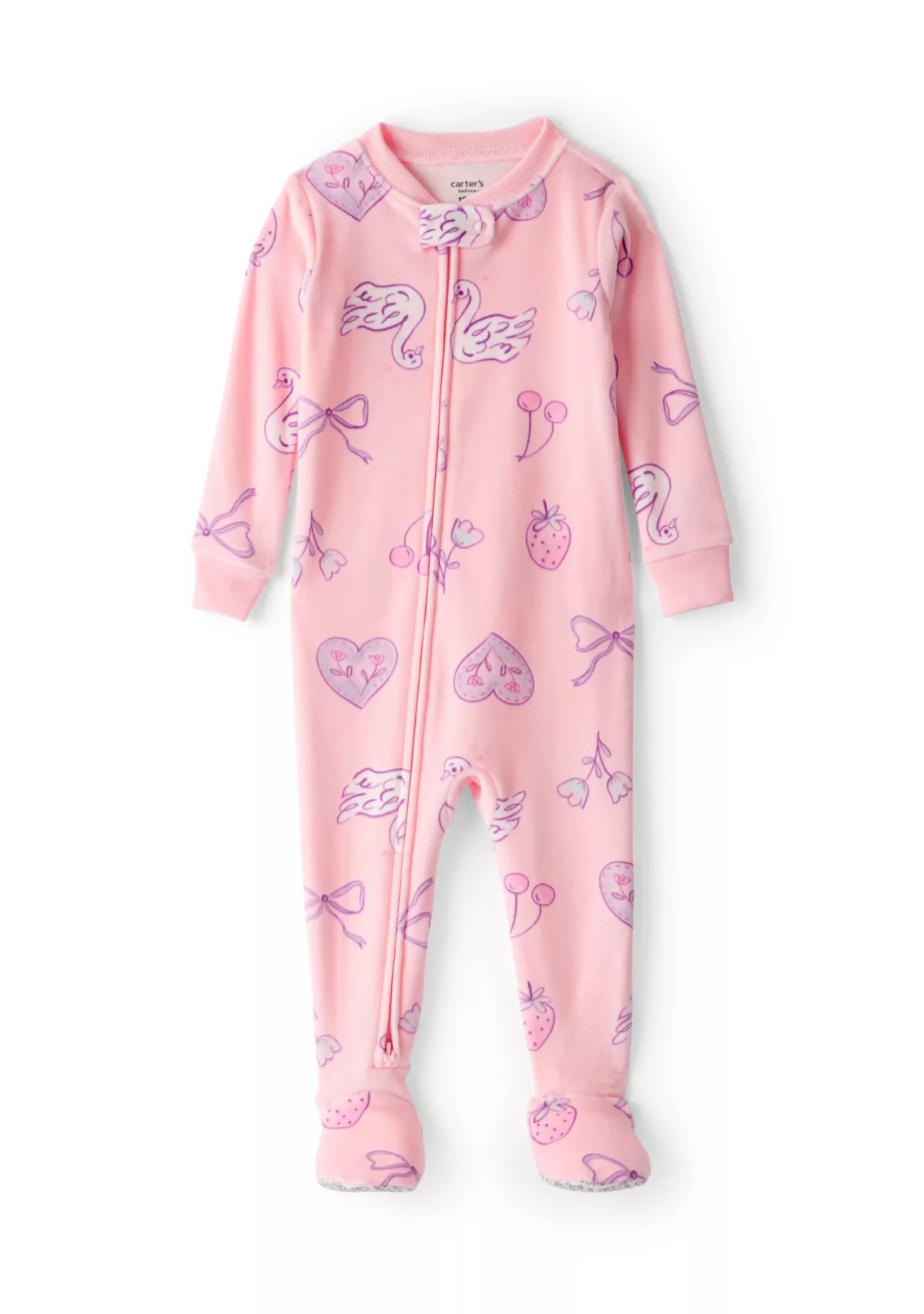 Carter's®Baby Girls Printed Velour Footed Pajamas | Belk